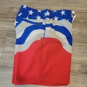 Chubbies Swim Trunks Mens XSM Red White Blue American Flag Mesh Lining NEW $69.5